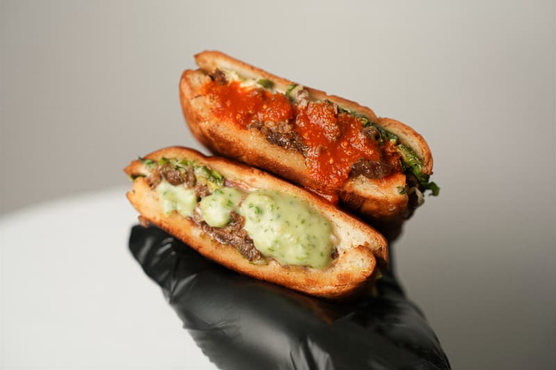 Torta with salsa roja and salsa verde